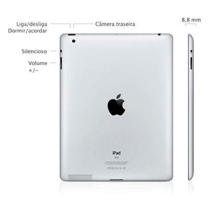 Apple iPad 2 A1396 MC984BZ/A 64gb 3G Wi-fi Tela de 