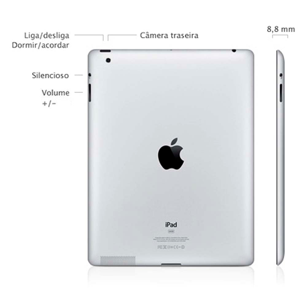 Apple A1458 iPad 4ª Geração 32gb Wi-fi Tela Retina de 9,7 Polegadas ...