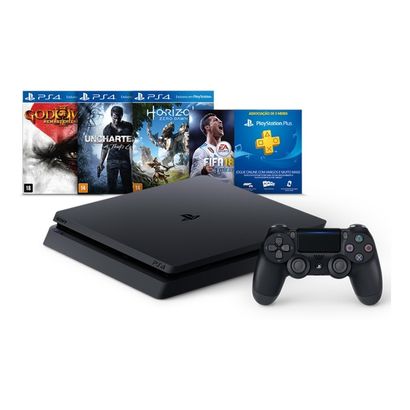 Ps4 Slim 500gb Prata Seminovo + 2 Jogos Garantia E Nota