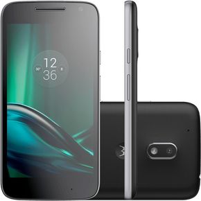 🏷️【Tudo Sobre】→ Smartphone Moto G 4 Play XT1600 16GB, 4G Dual Chip,  Android, Câm. 8MP, Tela de 5, Wi-Fi Preto