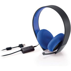 Headset Playstation Silver Wired Stereo Azul --3