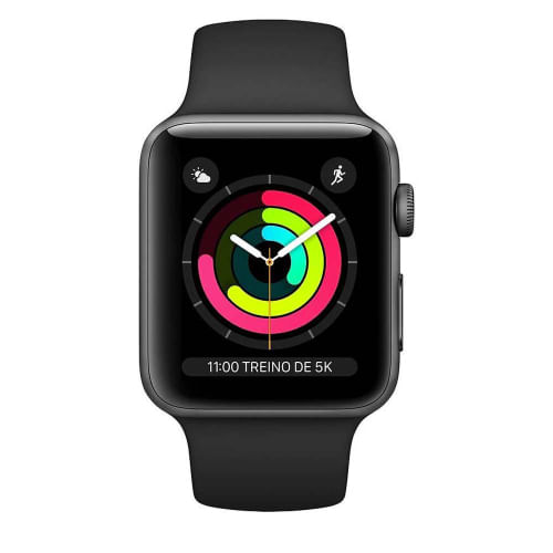 Apple Watch Series 3 38mm A1858 GPS MTF02BZ/A Space Gray Aluminum Black Sport