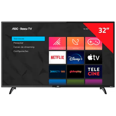 Smart-TV-LED-Aoc-Roku-32S5195-32-polegadas-Preto