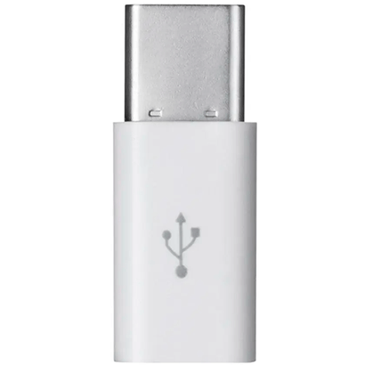 Adaptador-de-Micro-USB-para-USB-C-Voia-Branco Adaptador-de-Micro-USB-para-USB-C-Voia-Branco